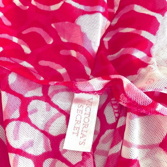 Victoria's Secret Sarong Wrap Skirt Cover Up Pareo Scarf Pink Floral Butterfly💖 - Picture 3 of 4